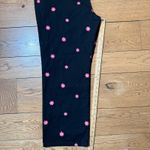 Forever 21 Women Happy Face Floral Chino Pant SZ 1X Black Teacher Cheer Whimsy Photo 8