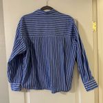 Gap  The Big Shirt Blue Striped Small Photo 1