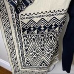 Lucky Brand Aztec Cream & Black Waterfall Open Cardigan Small Photo 6