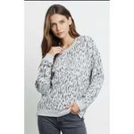 Rails  Marlo Cheetah Zip Side Sweatshirt Women‎ Large Silver Casual Bohemian Photo 1