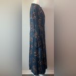 Fat Face Floral Long Sleeve Dress Blue/Brown Size 10 Blue Photo 2