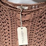 Moon and Madison sweater collection NWT large crochet long sleeve crewneck style Brown Photo 1