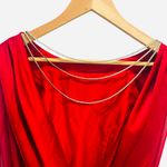 IvaNova Mini Backless Dress W/Rhinestones and Long Dramatic Sheer Sleeve Red 4 Photo 5