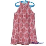 Soiéblu Soieblu medium women’s lined red white geometric print halter dress button neck Photo 2
