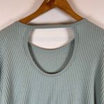 Hollister NWT  Womens XS Waffle Knit Tie Front Long Sleeve Top Cutout Back Photo 8
