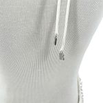 Rotate Birger Christensen Sequin Metallic Fringe Sleeveless Dress Silver Size 10 Photo 12