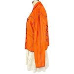Beverly Hills Leather Club Orange Faux Suede Embroidered Boho Jacket, Fits M/L Size undefined Photo 3