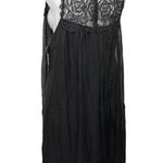 Shoshanna NEW Midnight Black Floral Lace Sleeveless Lined Sheer Midi Dress 8 Photo 3
