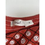 Anthropologie Hazel Babydoll Tank Top Sz S Red Smocked Boho Embroidered Beaded Photo 6