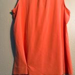 The Limited  Y2K Orange Tank Top Vest with V-Neck Pleat Detail SZ M Ribbed Silk Photo 5