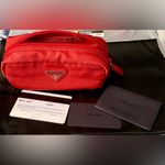 Prada  - Red Pouch for Cosmetics or Clutch | NWT Photo 7