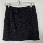 VERO MODA  Caimie Sparkle Fuzzy Knit Mini Skirt Black Size Small Holiday Photo 2