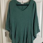 easel  Mineral Washed Gauze Loose Fit Top In green size large Photo 0