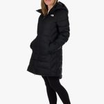 The North Face  Womens Black Hooded Down Minoqua Parka Puffer Coat Jacket Long S Photo 6