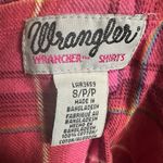 Wrangler  Western pink plaid lace button down S shirt Photo 3