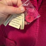 NWT Deadstock Vintage 525 America Hand Knit Chunky Zip Up Sweater Pink M Cottage Size M Photo 5