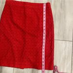 J.Crew  No. 2 Pencil Skirt in Layered Red Eyelet, size 2 Photo 5