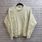Aritzia Sunday Best Peggy Cable Knit Sweater Whisper White Women's Small Wool Photo 0