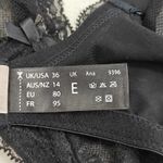 Panache  Ana Side Support Plunge Bra Black Lace Womens 36E Photo 3