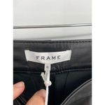 Frame Pleated Black Leather High Rise Straight Leg Pants Size 0 NWT Photo 7