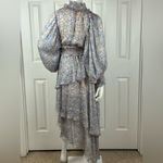 Elliatt Astrid Smocked Waist Maxi Dress Periwinkle Turtleneck Size Small. Photo 5