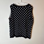Talbots  Black White Polka Dot Sleeveless Scoop Neck Sweater Size 2X Photo 4