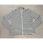 Lands' End Cooling Zip Front Striped Mock Neck UPF 50 Sun Rash Guard Size M Photo 1