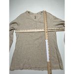 SO NWOT  XL Beige Long Sleeve Ribbed Shirt Womens Cotton Spandex V-Neck Casual Photo 6