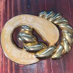 DAY LOR Vintage Enamel & Gold Tone Belt Buckle Gold Photo 8