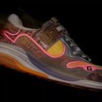 Gucci Ultrapace Ace Snake Leather Distressed Suede 592348 Women Sneakers… Photo 2