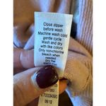 Athleta  Sweater Women Small Pink Lilac Cotton Cashmere Knit Ruffle Front Cardiga Photo 10