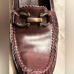 Rsvp  Burgundy Block Heel Copper Buckles Size 8 Great Condition  Never Wo… Photo 3