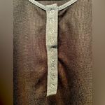 Unlisted Black and gray thermal 3/4 button up top. Size small Photo 1