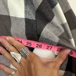 Free People NWOT IZZY CARGO SHIRT XS BLACK CREAM GRAY SNAP BUTTONS FLANNEL Photo 7