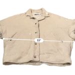 IRO RTR ‎ Ilija Wide Short Sleeve Snap Oversized Knit Metallic Jacket in Ecru 38 Photo 13