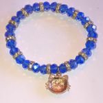 Hello Kitty  Blue Crystal CZ Rhinestone Stretchy Bracelet Photo 4
