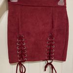 Maroon Tie Skirt Red Photo 0