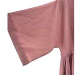 Pink Lily  M pink blush vneck and back babydoll mini dress tunic tiered ruffle Photo 2