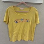 Victoria's Secret Y2K  Floral Embroidered Yellow T Shirt Size‎ Small Photo 0
