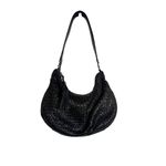 Liz Claiborne Vintage Leather Woven Hobo Shoulder Bag Photo 8