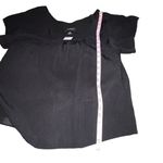Club Monaco BLACK SOOT BLOUSE SIMKHAI TOP CHEMISE PLEATED SMOCKED EOMEN SMALL Photo 4