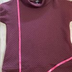 Jones New York red quilted cowl neck pullover sweater. Size Large. Wine color Photo 1