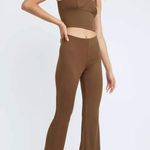 Babaton Aritzia Candace Chocolate Brown Pants Medium Photo 1