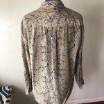 Equipment Femme Snake Print Silk Blouse in Brown/ Tan Size M Photo 4