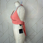 Lulus Coral Tie Bralette Halter Top Size Medium Photo 5