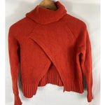 Madewell Eastbrook Turtleneck Cross Back Sweater Orange size xs Photo 6