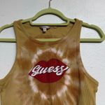 Guess Tan Cropped Tank Top Sz L Photo 2
