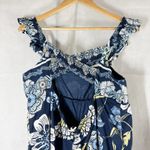 Free People  Bali Albright Jumpsuit Size Small Blue Floral Sleeveless Photo 8