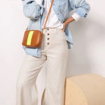 Evereve Joelle Linen Blend Cropped Wide Leg Cream Pants Button Fly Size 25 Photo 0