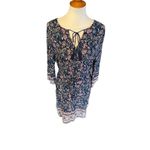 BeachLunchLounge  Multi-Color Blue Floral Boho/Casual Design Dress M-EUC Photo 2